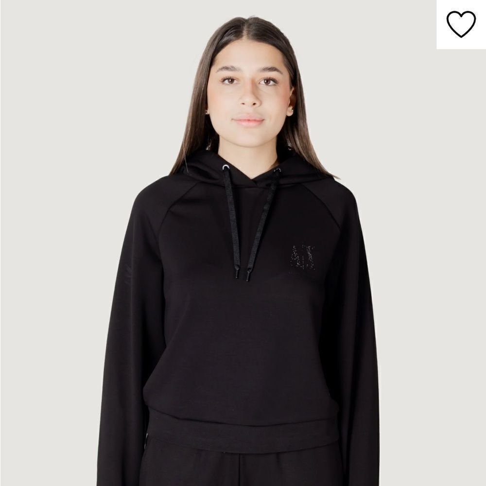 Armani Exchange NWT Women's Black Hoodie Sz XL super soft material